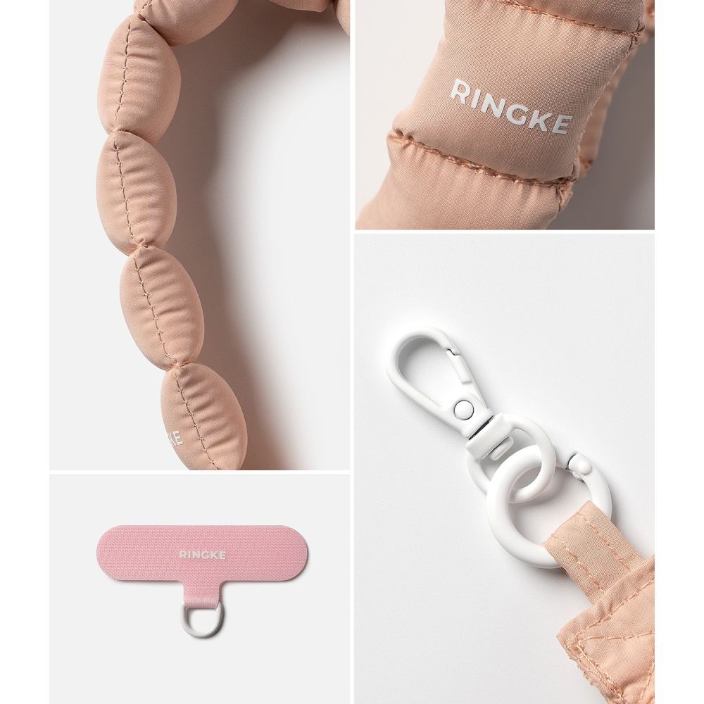 Ringke Holder & Puffer Hand Strap Phone Lanyard - Pink