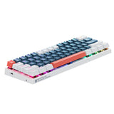 Machenike K500-B61 Wired Mechanical Gaming Keyboard med baggrundslys blå switch - Blå og hvid