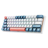 Machenike K500-B61 Wired Mechanical Gaming Keyboard med baggrundsbelysning, Rød Switch - Hvid og Blå