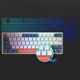 Machenike K500-B61 Wired Mechanical Gaming Keyboard med baggrundsbelysning, Rød Switch - Hvid og Blå