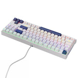 Machenike K500B-B87 Wired Mechanical Gaming Keyboard med baggrundsbelysning, rød switch - hvid