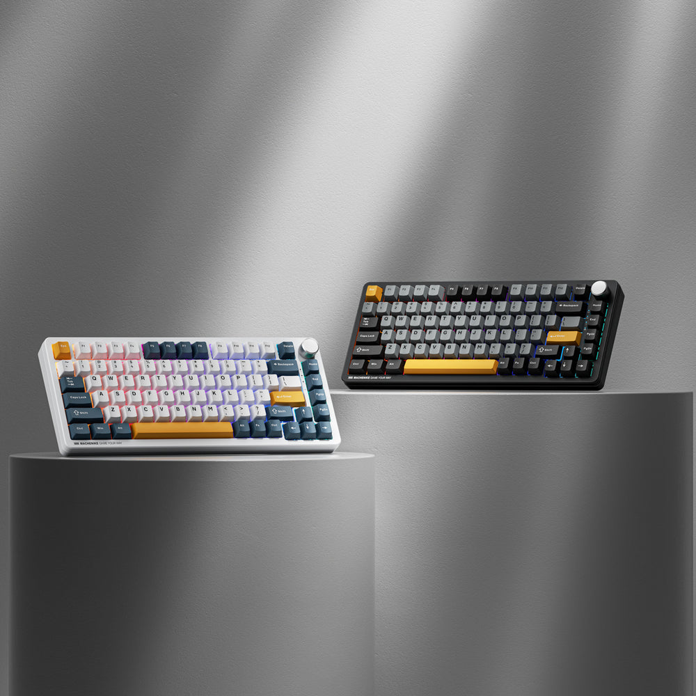 Machenike K600-B82W Wireless Mechanical Backlit Gaming Keyboard GR Silver Switch - Black
