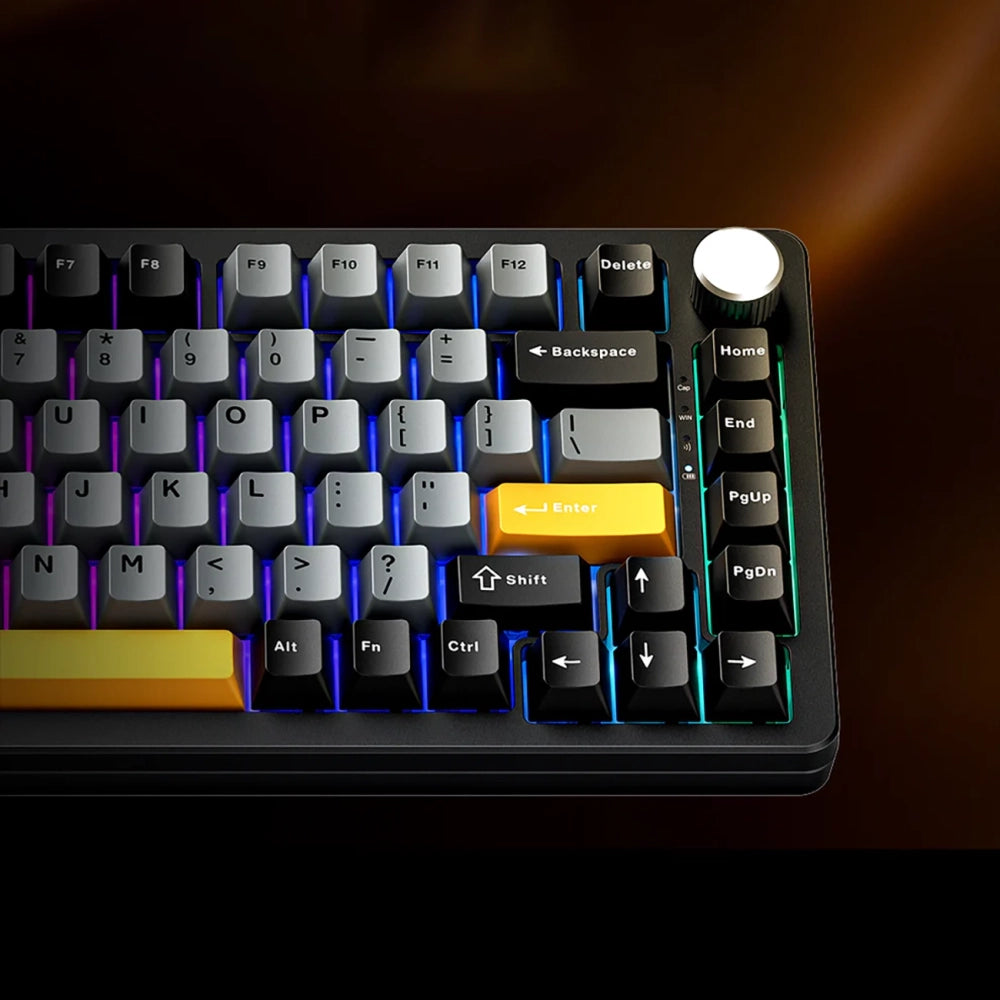 Machenike K600-B82W Wireless Mechanical Backlit Gaming Keyboard GR Silver Switch - Black
