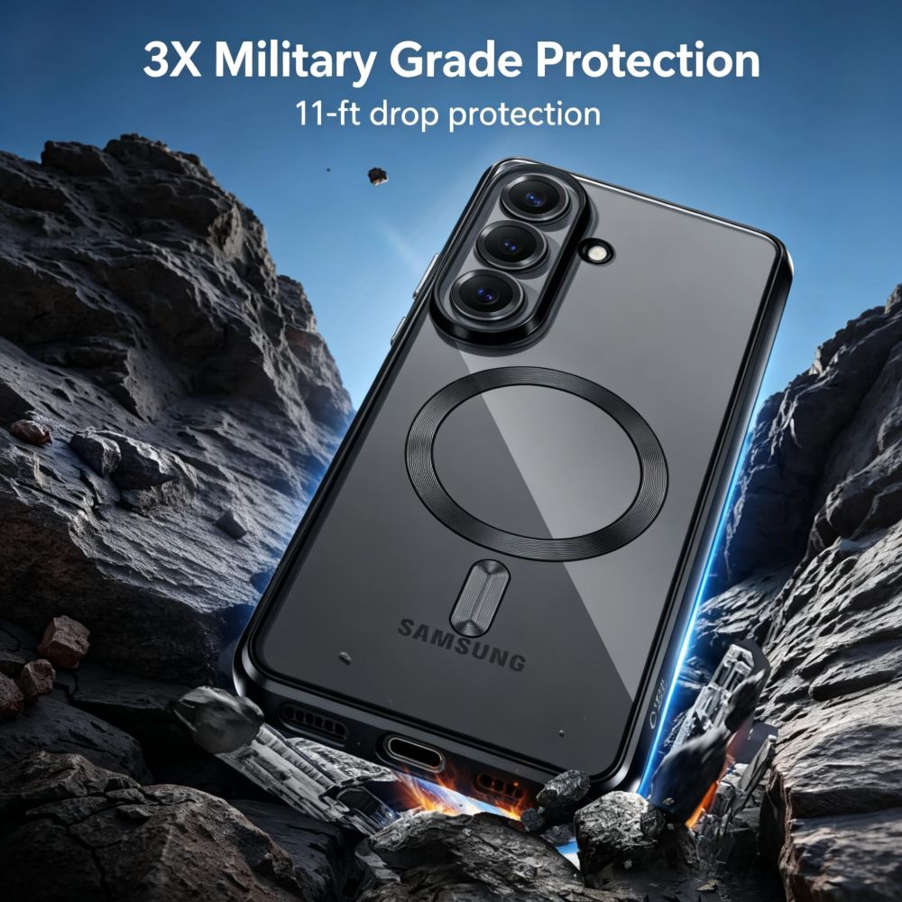 Tech-Protect MagFlex Case til Samsung Galaxy S26+ - gennemsigtig sort