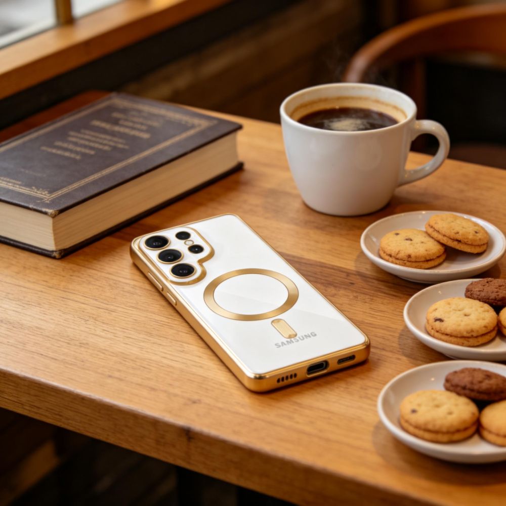 Tech-Protect MagFlex Case til Samsung Galaxy S26 Ultra - gennemsigtigt guld