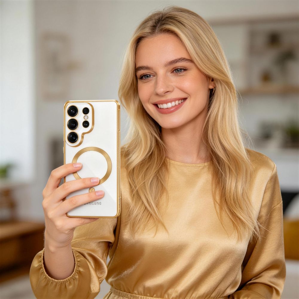 Tech-Protect MagFlex Case til Samsung Galaxy S26 Ultra - gennemsigtigt guld