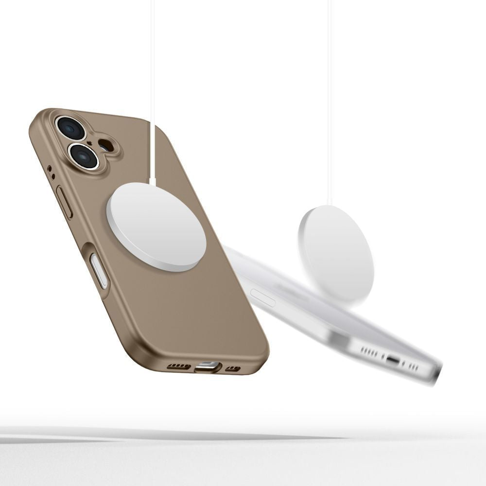 Tech-Protect Silicone MagSafe Case til iPhone 16E / 17E - Brunt