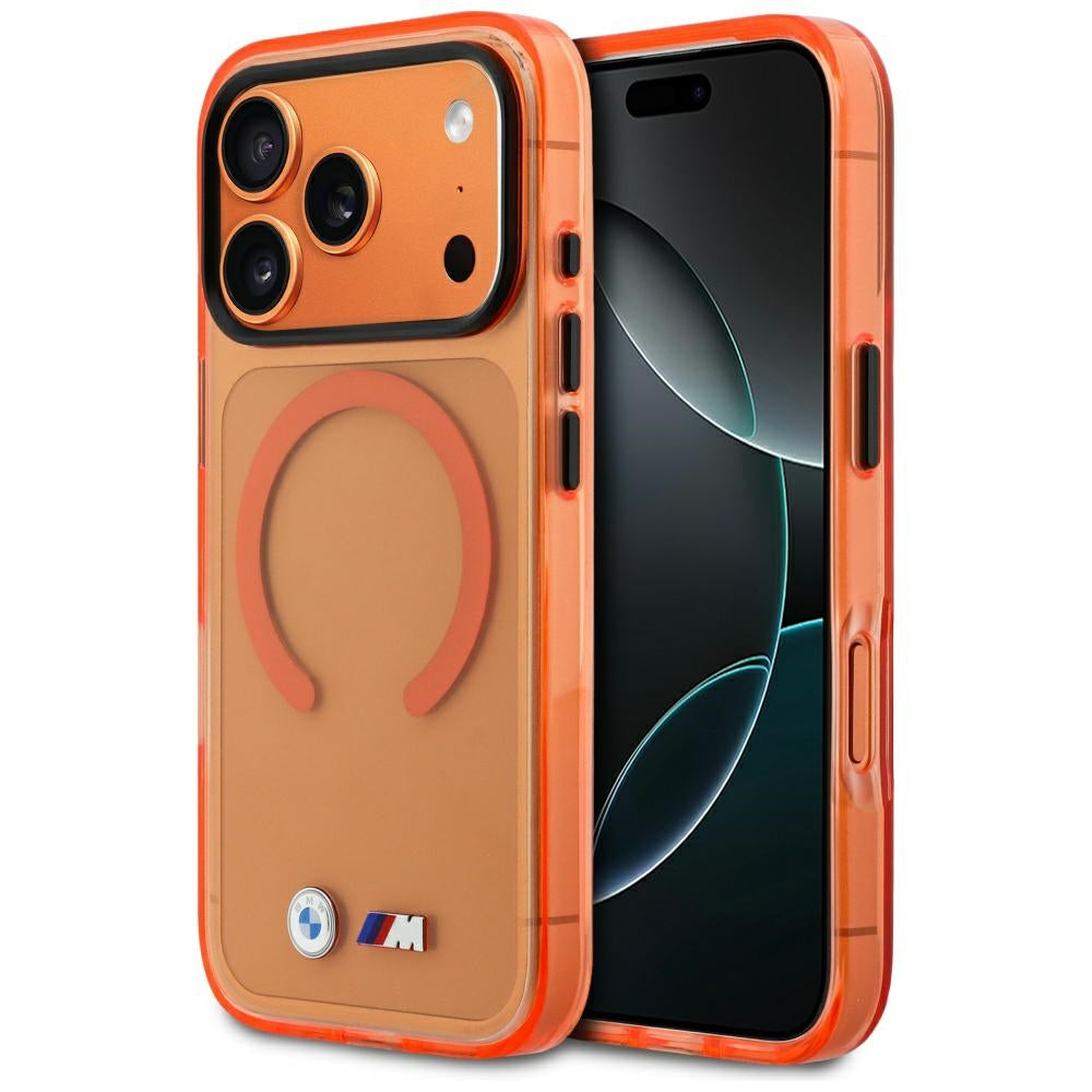 BMW M IML Metal Logos MagSafe Case til iPhone 17 Pro - Pro Orange