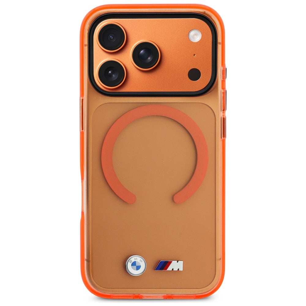 BMW M IML Metal Logos MagSafe Case til iPhone 17 Pro - Pro Orange