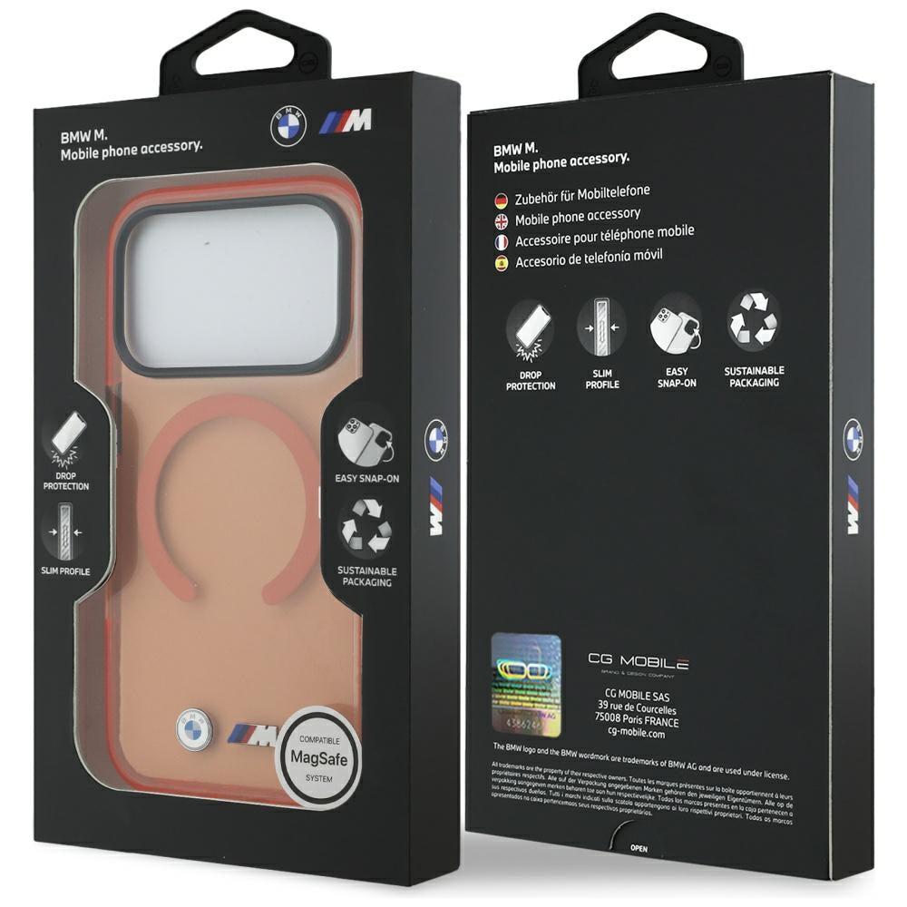 BMW M IML Metal Logos MagSafe Case til iPhone 17 Pro - Pro Orange