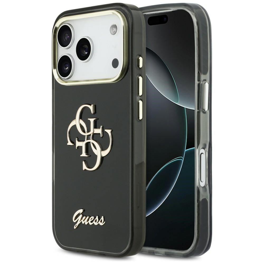 Guess IML 4G Script Metallæske til iPhone 17 Pro - sort