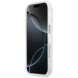 Guess IML Gradient Script Metal MagSafe Case til iPhone 17 Pro Max - Hvid
