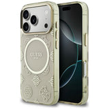 Guess IML Peony Dot MagSafe Case til iPhone 17 Pro - Beige