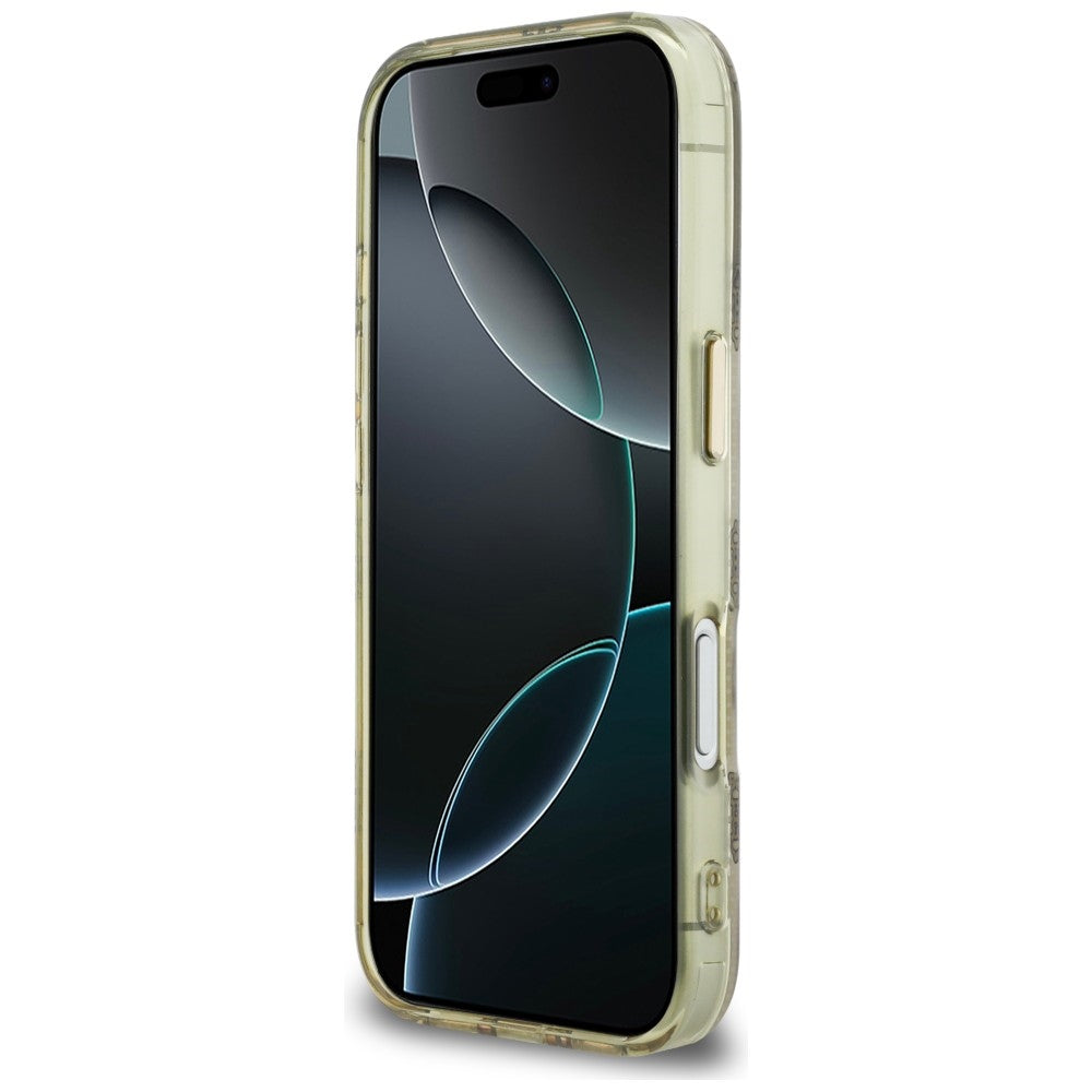 Guess IML Peony Dot MagSafe Case til iPhone 17 Pro - Beige