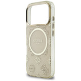 Guess IML Peony Dot MagSafe Case til iPhone 17 Pro - Beige