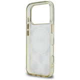Guess IML Peony Dot MagSafe Case til iPhone 17 Pro - Beige