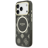 Guess IML Peony Dot MagSafe Case til iPhone 17 Pro - sort