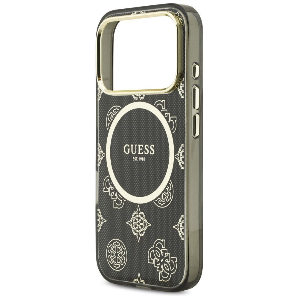 Guess IML Peony Dot MagSafe Case til iPhone 17 Pro - sort