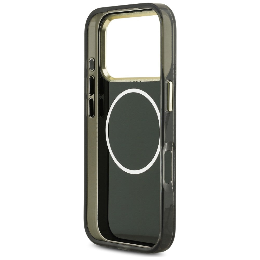 Guess IML Peony Dot MagSafe Case til iPhone 17 Pro - sort