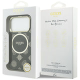 Guess IML Peony Dot MagSafe Case til iPhone 17 Pro - sort
