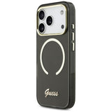 Guess IML Script Metal MagSafe Case til iPhone 17 Pro - sort