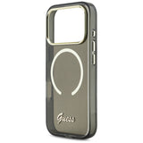 Guess IML Script Metal MagSafe Case til iPhone 17 Pro - sort