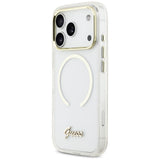 Guess IML Script Metal MagSafe Case til iPhone 17 Pro Max - klar