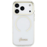 Guess IML Script Metal MagSafe Case til iPhone 17 Pro Max - klar