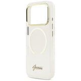Guess IML Script Metal MagSafe Case til iPhone 17 Pro Max - klar