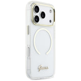 Guess IML Script Metal MagSafe Case til iPhone 17 Pro - klar