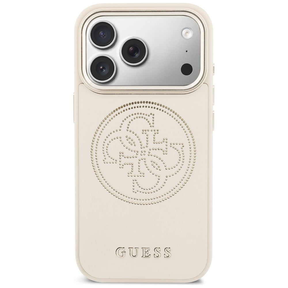 Guess Perforeret 4G MagSafe Case til iPhone 17 Pro - Beige