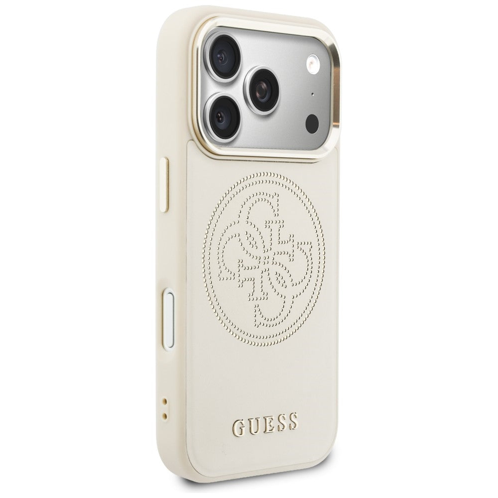 Guess Perforeret 4G MagSafe Case til iPhone 17 Pro - Beige