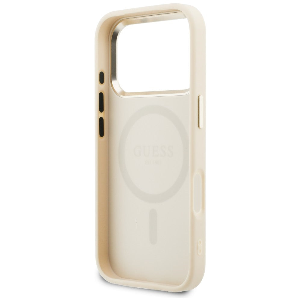 Guess Perforeret 4G MagSafe Case til iPhone 17 Pro - Beige