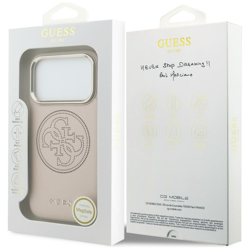 Guess Perforeret 4G MagSafe Case til iPhone 17 Pro Max - Pink