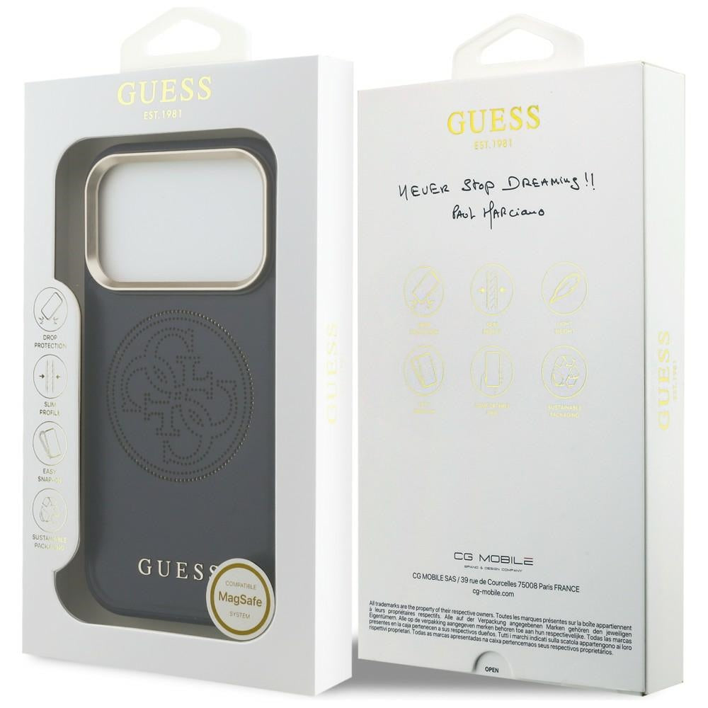 Guess perforeret 4G MagSafe-fodral til iPhone 17 Pro - blå