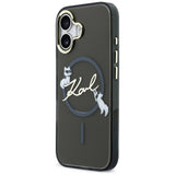 Karl Lagerfeld IML Choupettes Karl Script Logo MagSafe iPhone 17 Case - sort