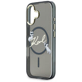 Karl Lagerfeld IML Choupettes Karl Script Logo MagSafe iPhone 17 Case - sort