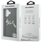 Karl Lagerfeld IML Choupettes Karl Script Logo MagSafe iPhone 17 Case - sort