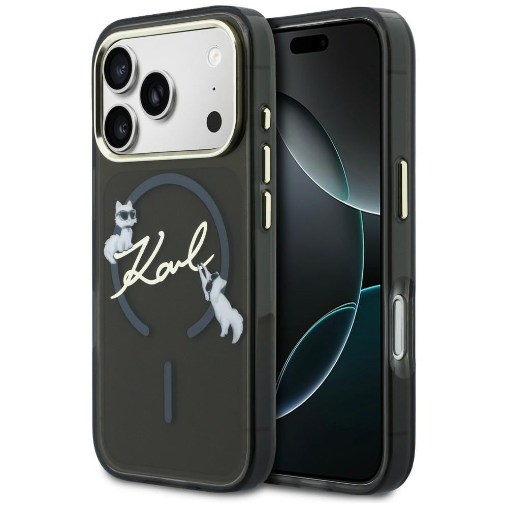 Karl Lagerfeld IML Choupettes Karl Script Logo MagSafe Case til iPhone 17 Pro - sort