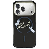 Karl Lagerfeld IML Choupettes Karl Script Logo MagSafe Case til iPhone 17 Pro - sort
