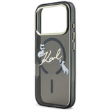 Karl Lagerfeld IML Choupettes Karl Script Logo MagSafe Case til iPhone 17 Pro - sort