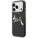 Karl Lagerfeld IML Choupettes Karl Script Logo MagSafe Case til iPhone 17 Pro Max - sort