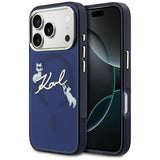 Karl Lagerfeld IML Choupettes Karl Script Logo MagSafe Case til iPhone 17 Pro Max - Blå