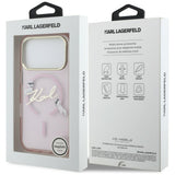 Karl Lagerfeld IML Choupettes Karl Script Logo MagSafe Case til iPhone 17 Pro Max - Pink