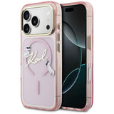Karl Lagerfeld IML Choupettes Karl Script Logo MagSafe Case til iPhone 17 Pro - Pink