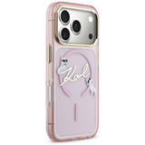 Karl Lagerfeld IML Choupettes Karl Script Logo MagSafe Case til iPhone 17 Pro - Pink