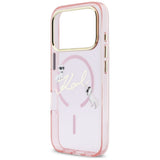 Karl Lagerfeld IML Choupettes Karl Script Logo MagSafe Case til iPhone 17 Pro - Pink