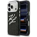 Karl Lagerfeld IML Glitter KL Diamond Logo Case til iPhone 17 Pro - sort
