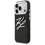 Karl Lagerfeld IML Glitter KL Diamond Logo Case til iPhone 17 Pro - sort