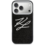 Karl Lagerfeld IML Glitter KL Diamond Logo Case til iPhone 17 Pro - sort